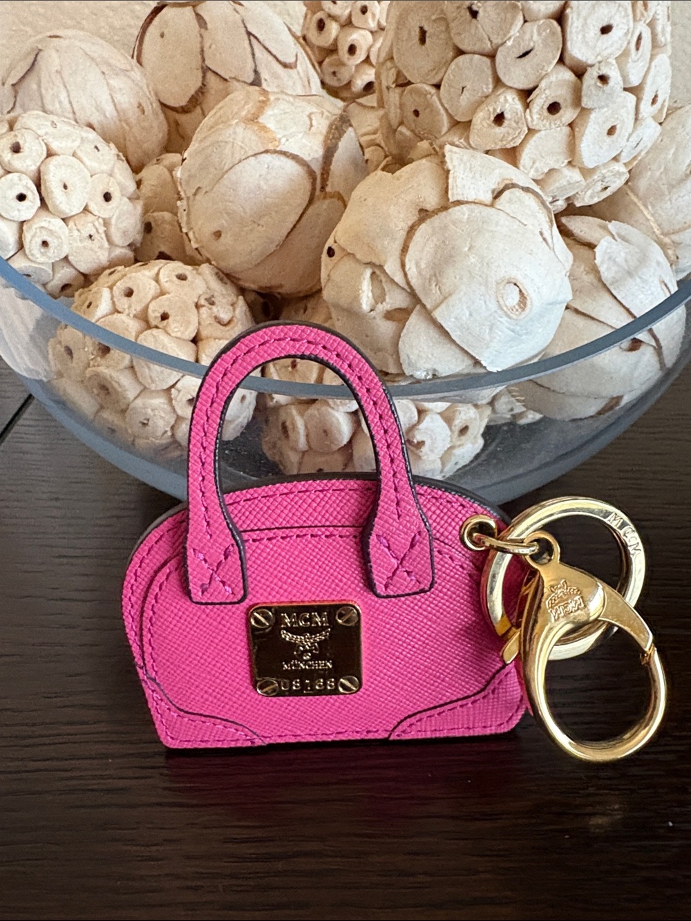 MCM Mini Boston Satchel Bag Charm & Key
Holder